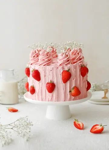 Blush bloom cake